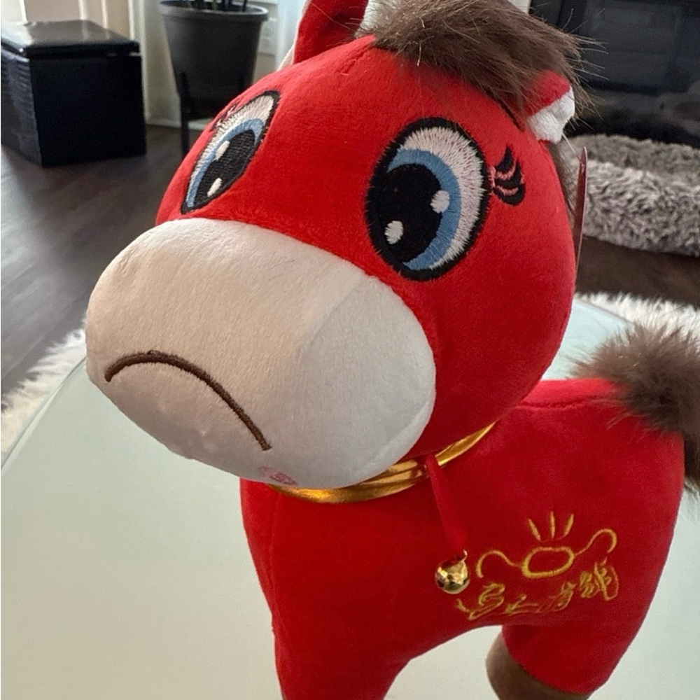 1pc 20/25CM Chinese New Year "Cry" Lucky Horse Plush Toy 2026 Zodiac Horse HOT